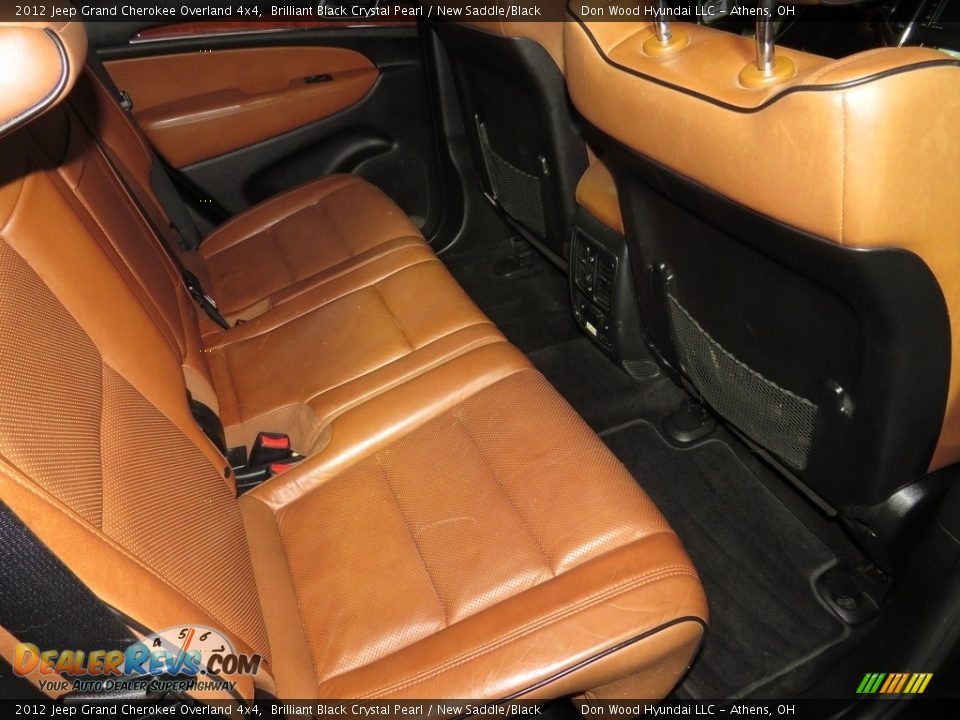 2012 Jeep Grand Cherokee Overland 4x4 Brilliant Black Crystal Pearl / New Saddle/Black Photo #25
