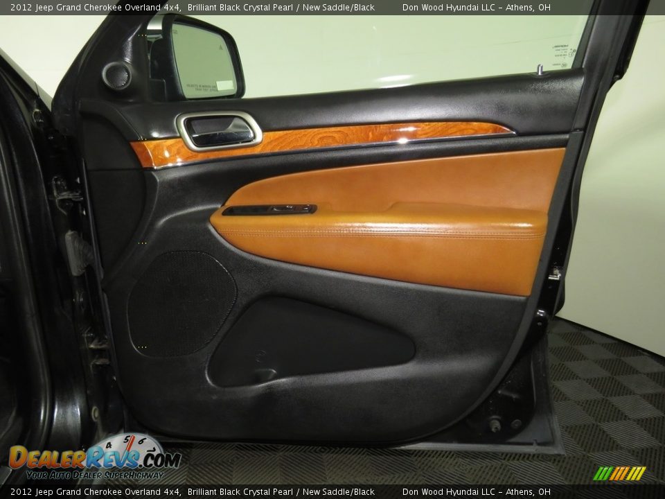 2012 Jeep Grand Cherokee Overland 4x4 Brilliant Black Crystal Pearl / New Saddle/Black Photo #26