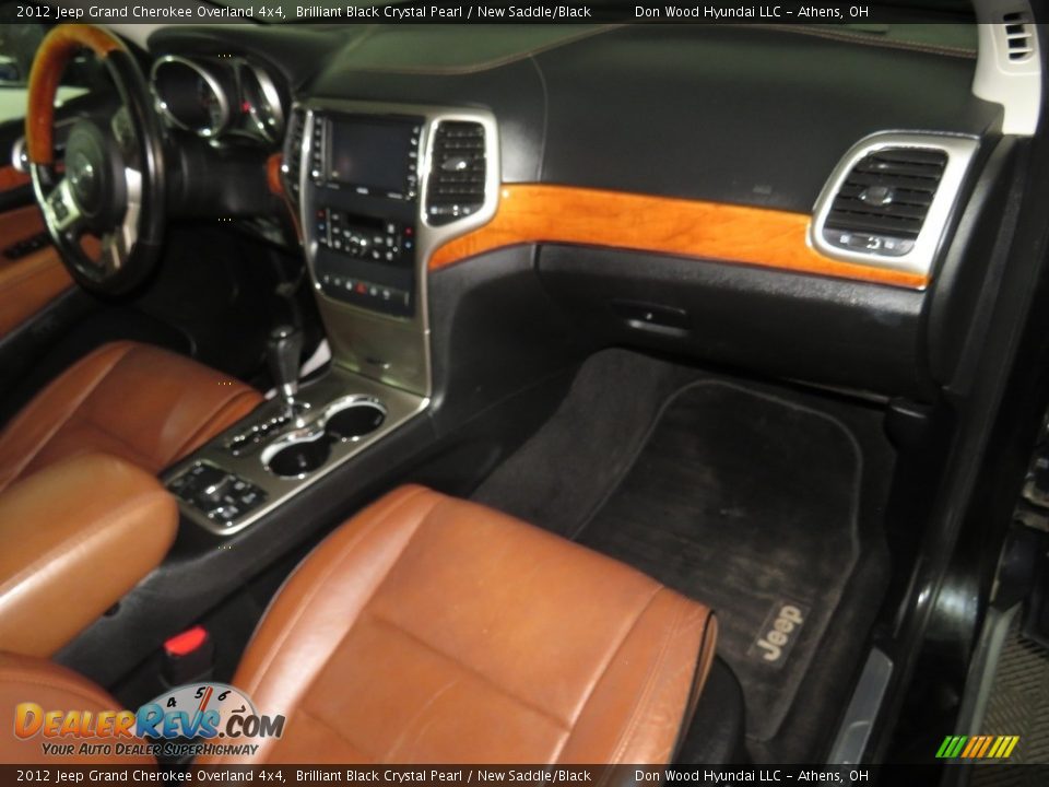 2012 Jeep Grand Cherokee Overland 4x4 Brilliant Black Crystal Pearl / New Saddle/Black Photo #28