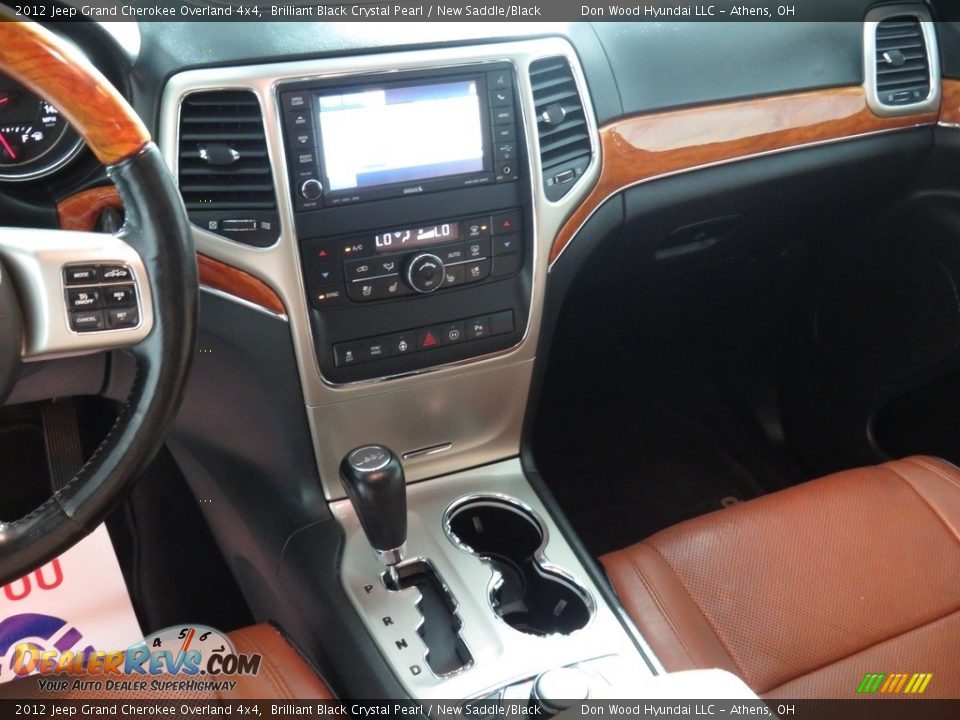 2012 Jeep Grand Cherokee Overland 4x4 Brilliant Black Crystal Pearl / New Saddle/Black Photo #32