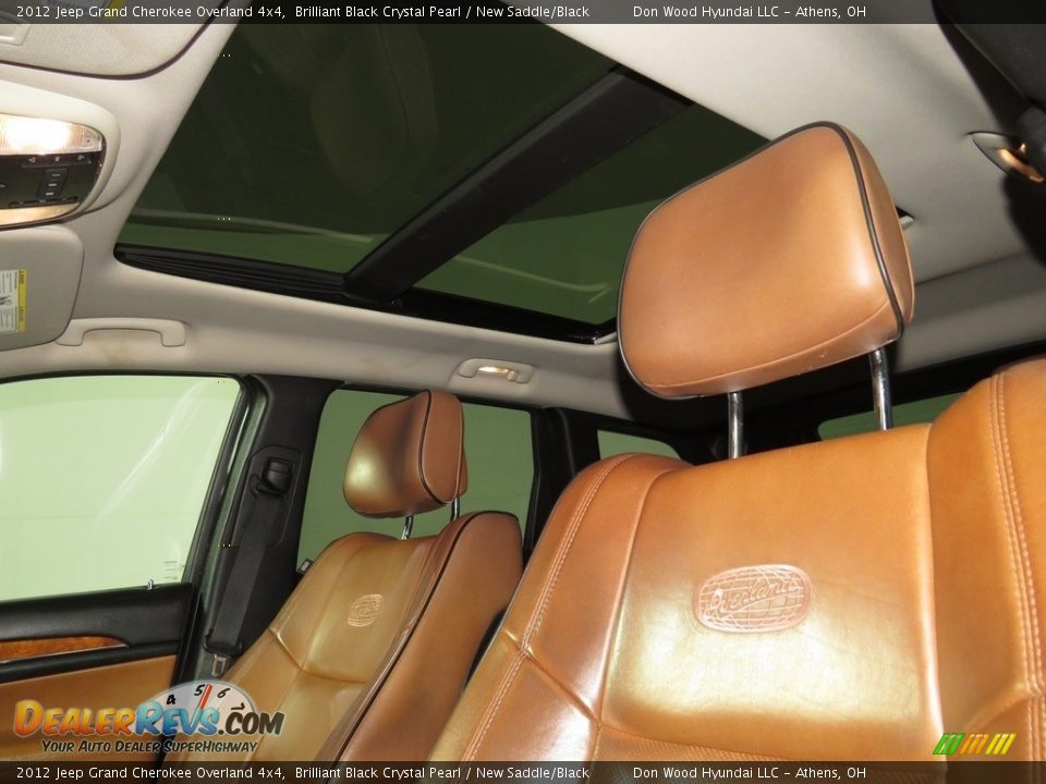 2012 Jeep Grand Cherokee Overland 4x4 Brilliant Black Crystal Pearl / New Saddle/Black Photo #33