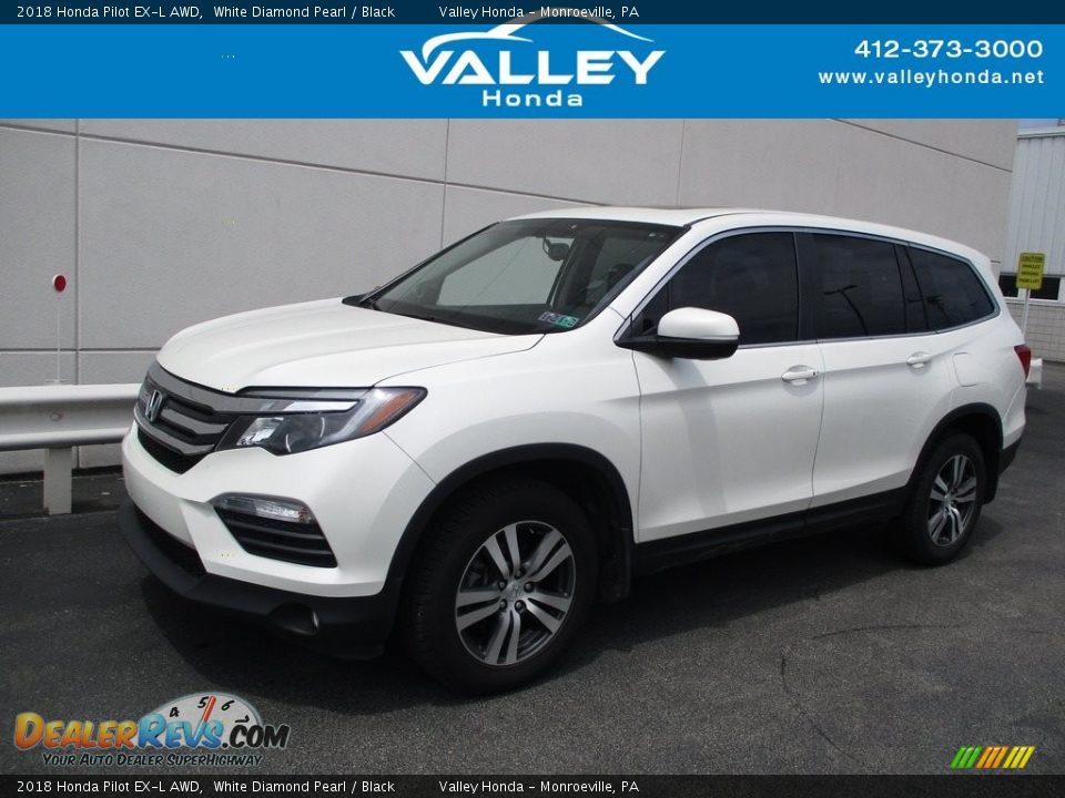 2018 Honda Pilot EX-L AWD White Diamond Pearl / Black Photo #1