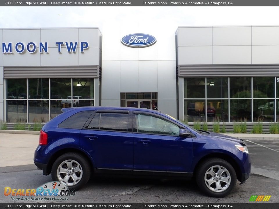 2013 Ford Edge SEL AWD Deep Impact Blue Metallic / Medium Light Stone Photo #1