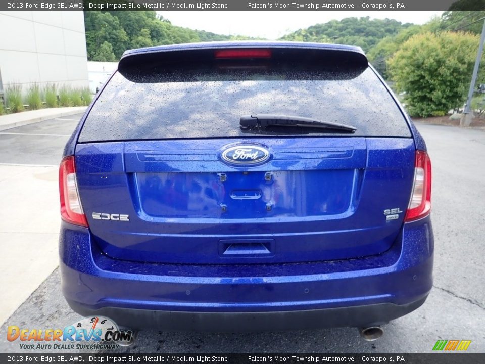 2013 Ford Edge SEL AWD Deep Impact Blue Metallic / Medium Light Stone Photo #3