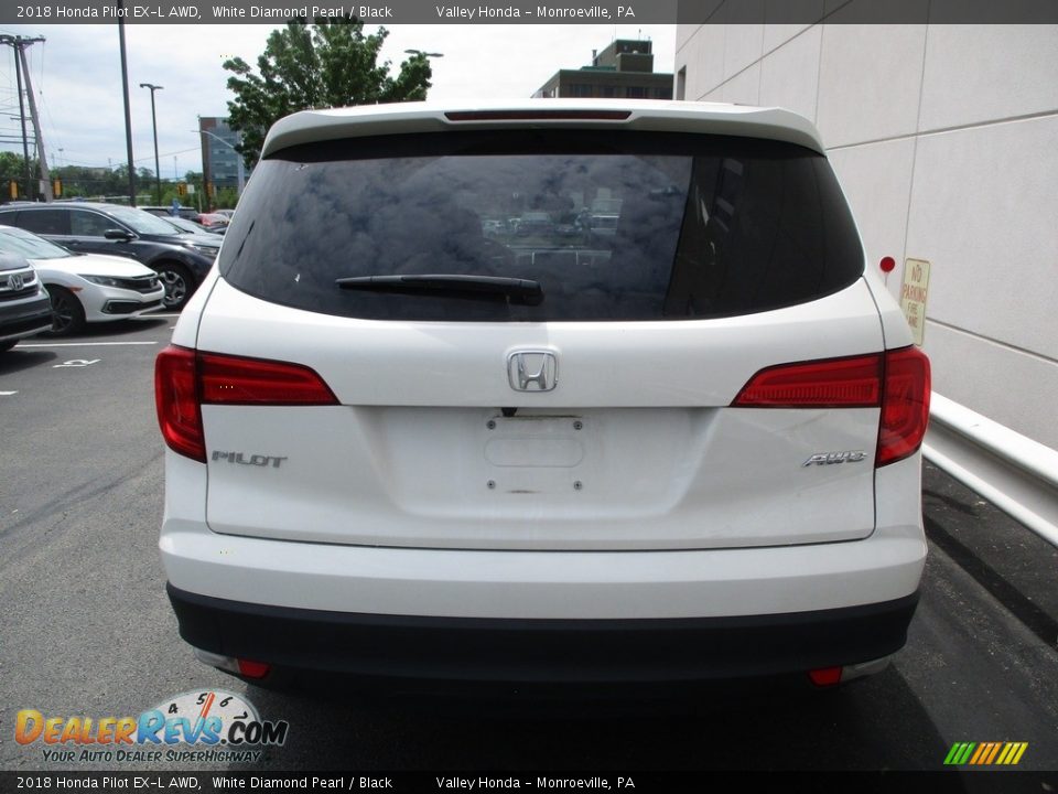 2018 Honda Pilot EX-L AWD White Diamond Pearl / Black Photo #4