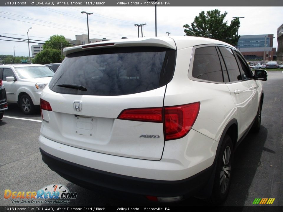 2018 Honda Pilot EX-L AWD White Diamond Pearl / Black Photo #5