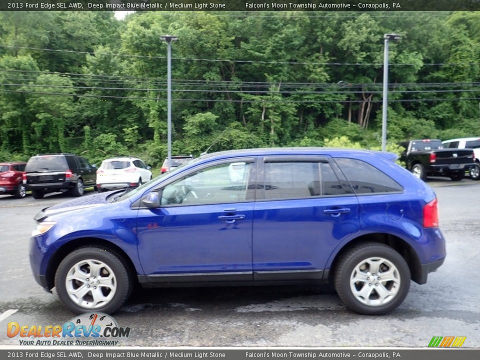 2013 Ford Edge SEL AWD Deep Impact Blue Metallic / Medium Light Stone Photo #6