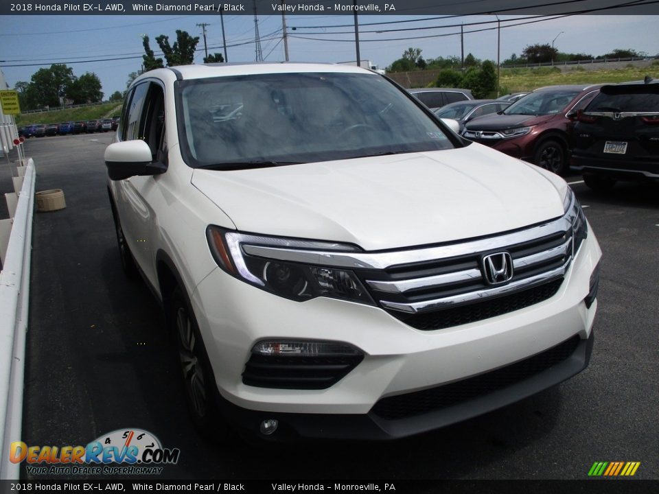 2018 Honda Pilot EX-L AWD White Diamond Pearl / Black Photo #7