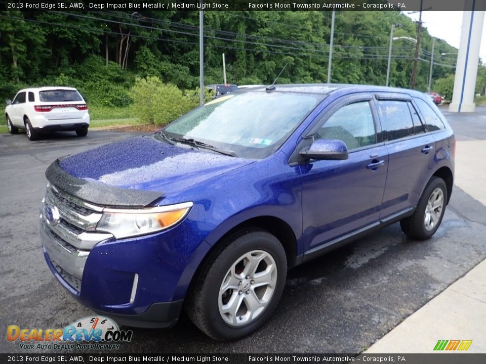 2013 Ford Edge SEL AWD Deep Impact Blue Metallic / Medium Light Stone Photo #7