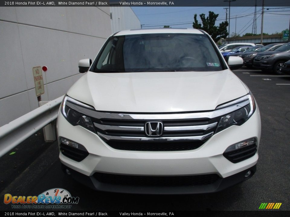 2018 Honda Pilot EX-L AWD White Diamond Pearl / Black Photo #8