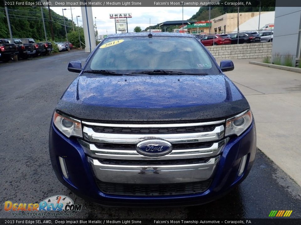2013 Ford Edge SEL AWD Deep Impact Blue Metallic / Medium Light Stone Photo #8