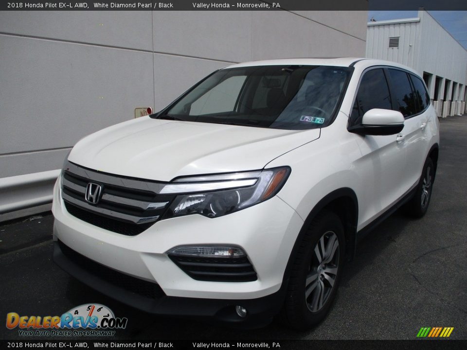 2018 Honda Pilot EX-L AWD White Diamond Pearl / Black Photo #9