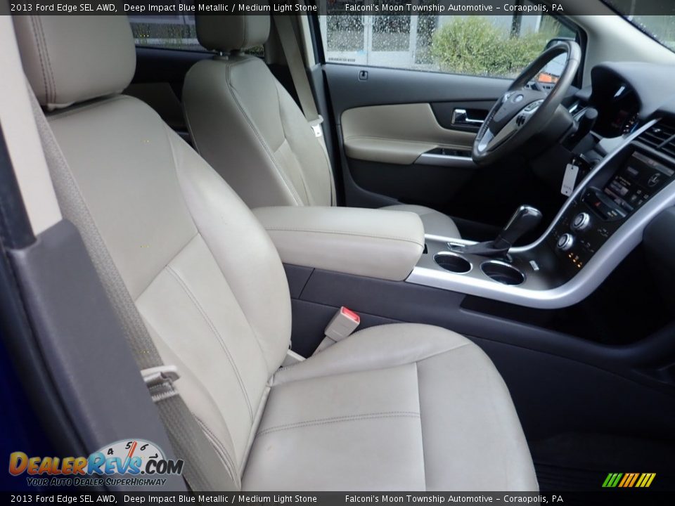 2013 Ford Edge SEL AWD Deep Impact Blue Metallic / Medium Light Stone Photo #11