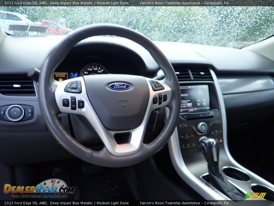2013 Ford Edge SEL AWD Deep Impact Blue Metallic / Medium Light Stone Photo #17