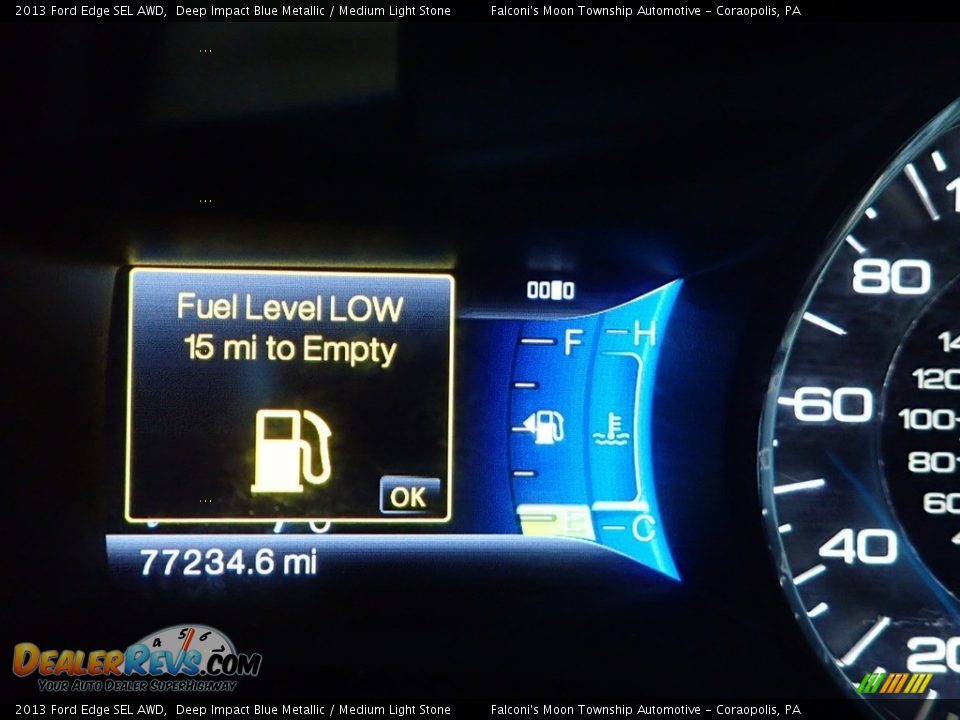 2013 Ford Edge SEL AWD Deep Impact Blue Metallic / Medium Light Stone Photo #24