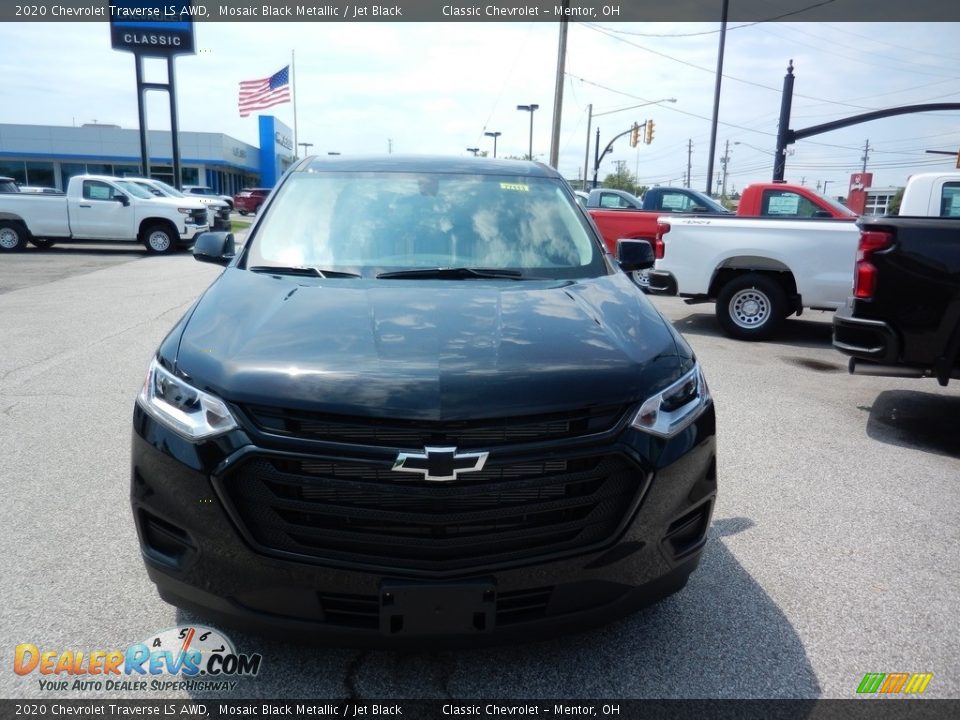 2020 Chevrolet Traverse LS AWD Mosaic Black Metallic / Jet Black Photo #2