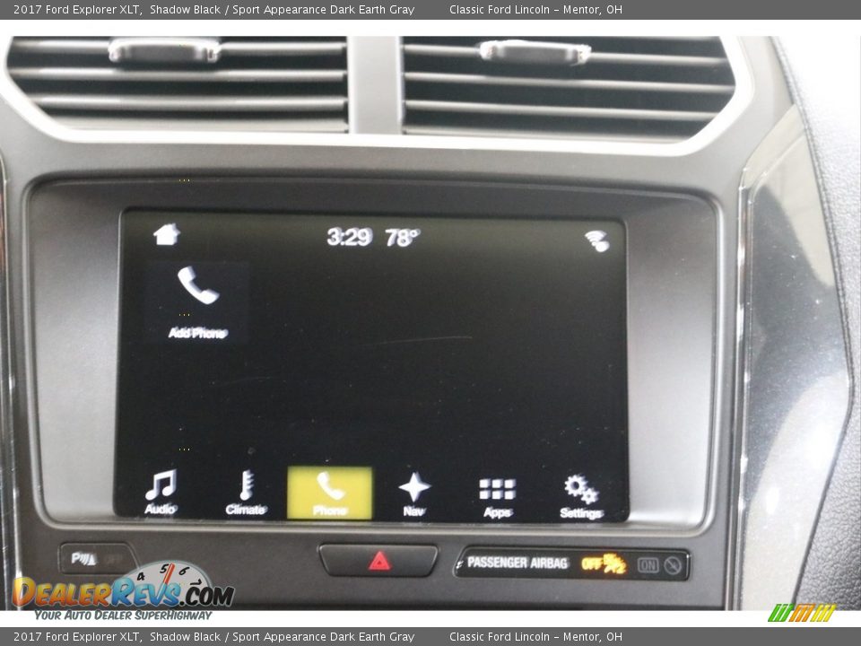 2017 Ford Explorer XLT Shadow Black / Sport Appearance Dark Earth Gray Photo #12