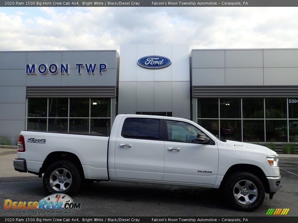2020 Ram 1500 Big Horn Crew Cab 4x4 Bright White / Black/Diesel Gray Photo #1