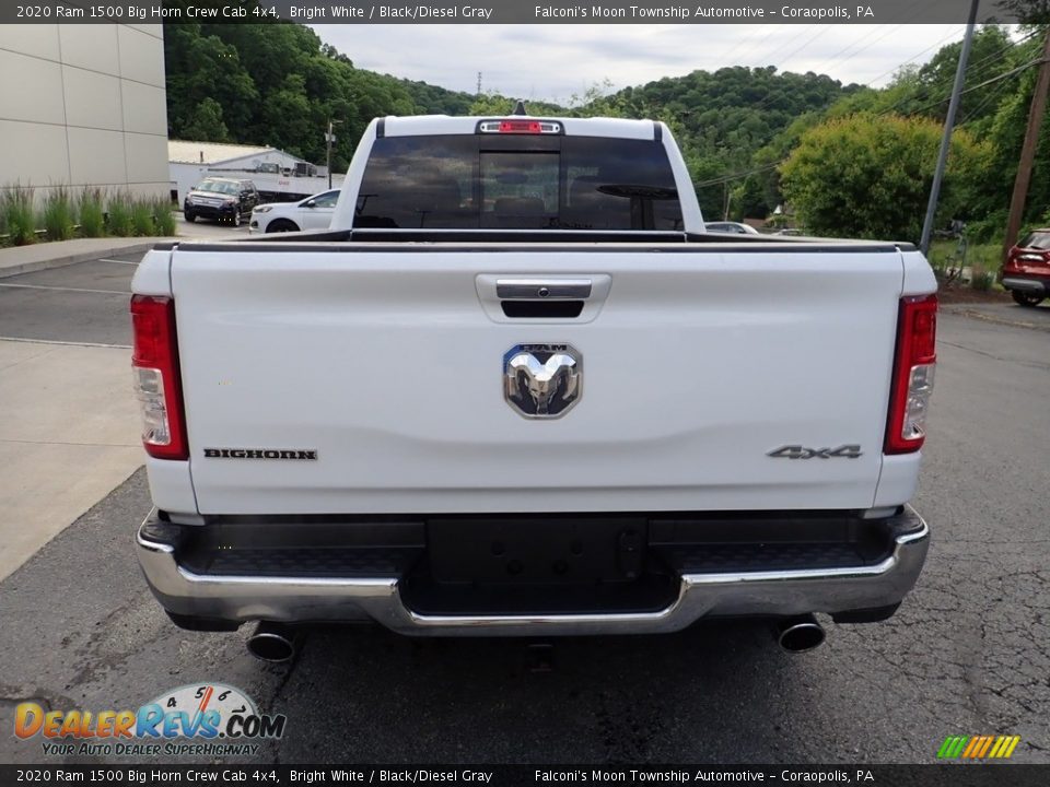 2020 Ram 1500 Big Horn Crew Cab 4x4 Bright White / Black/Diesel Gray Photo #3