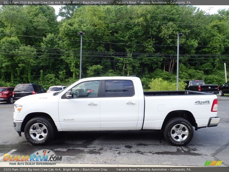 2020 Ram 1500 Big Horn Crew Cab 4x4 Bright White / Black/Diesel Gray Photo #5