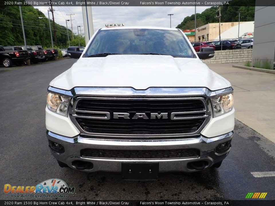 2020 Ram 1500 Big Horn Crew Cab 4x4 Bright White / Black/Diesel Gray Photo #7