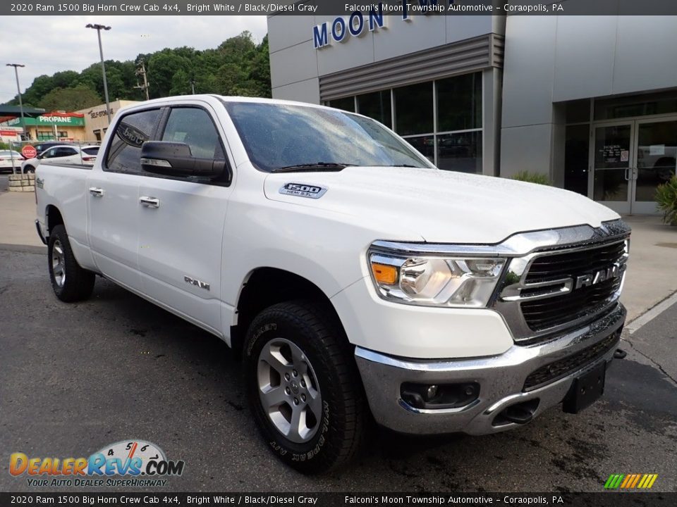 2020 Ram 1500 Big Horn Crew Cab 4x4 Bright White / Black/Diesel Gray Photo #8