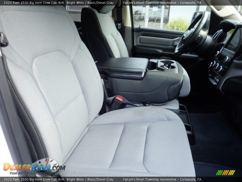 2020 Ram 1500 Big Horn Crew Cab 4x4 Bright White / Black/Diesel Gray Photo #10