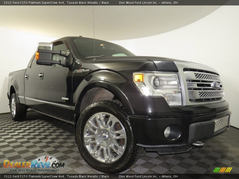 2013 Ford F150 Platinum SuperCrew 4x4 Tuxedo Black Metallic / Black Photo #1