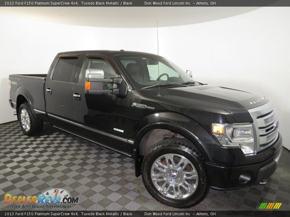 2013 Ford F150 Platinum SuperCrew 4x4 Tuxedo Black Metallic / Black Photo #2