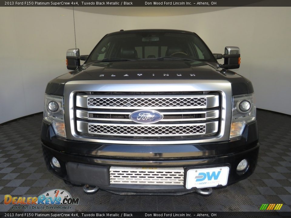 2013 Ford F150 Platinum SuperCrew 4x4 Tuxedo Black Metallic / Black Photo #4