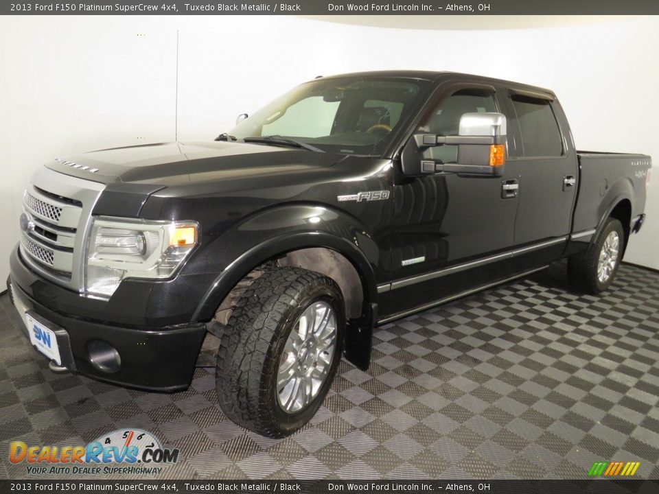 2013 Ford F150 Platinum SuperCrew 4x4 Tuxedo Black Metallic / Black Photo #7