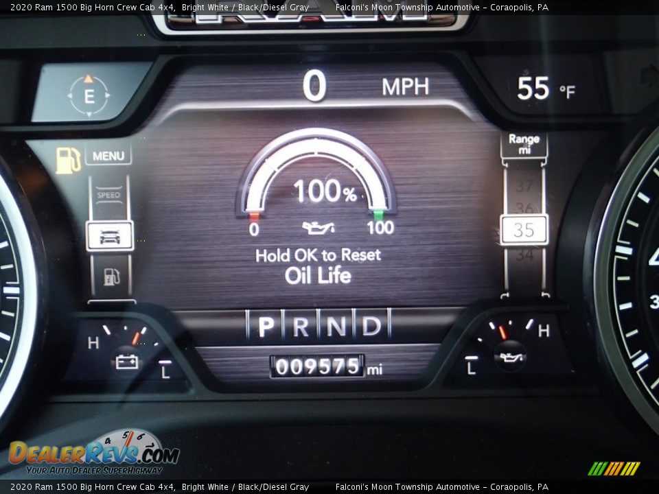 2020 Ram 1500 Big Horn Crew Cab 4x4 Bright White / Black/Diesel Gray Photo #24