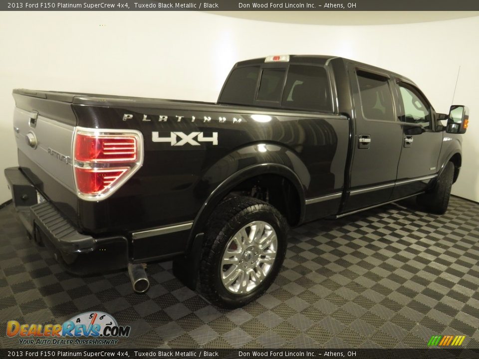 2013 Ford F150 Platinum SuperCrew 4x4 Tuxedo Black Metallic / Black Photo #13