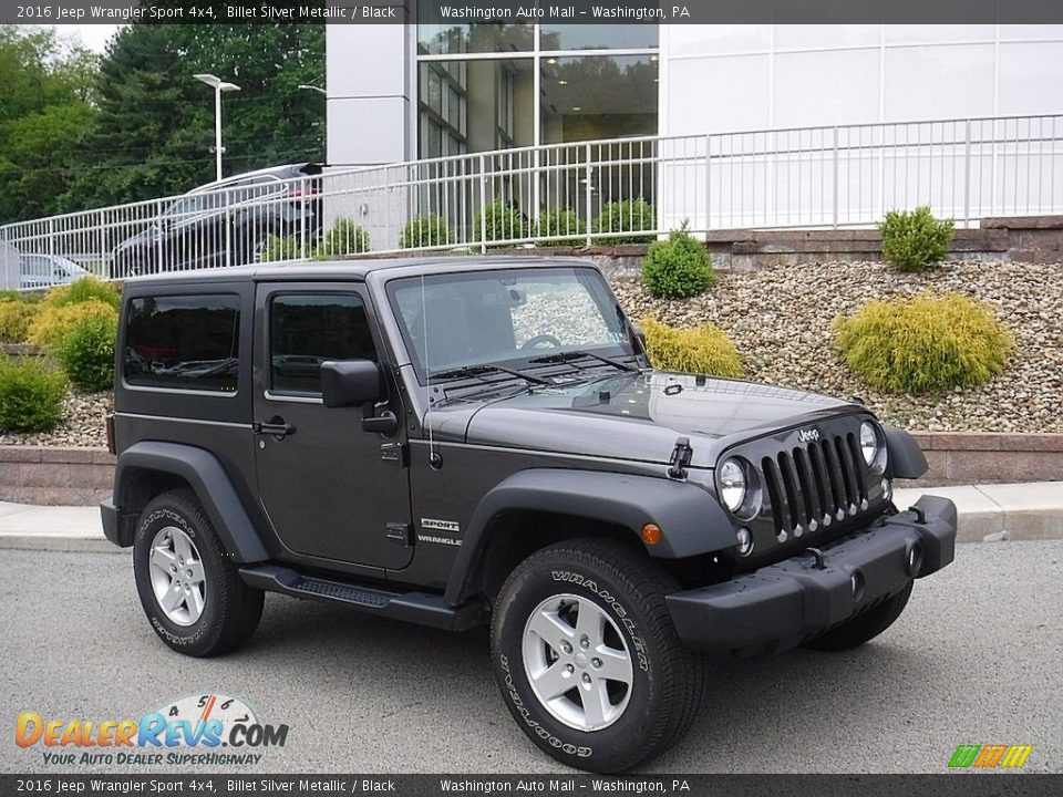2016 Jeep Wrangler Sport 4x4 Billet Silver Metallic / Black Photo #1