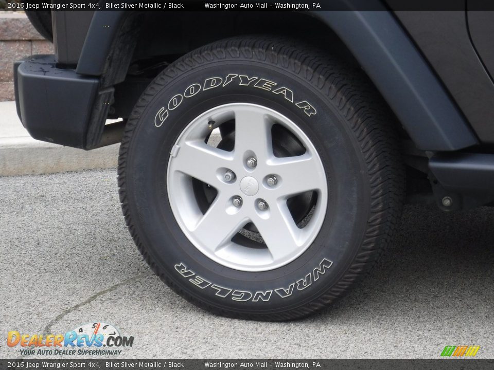 2016 Jeep Wrangler Sport 4x4 Billet Silver Metallic / Black Photo #8