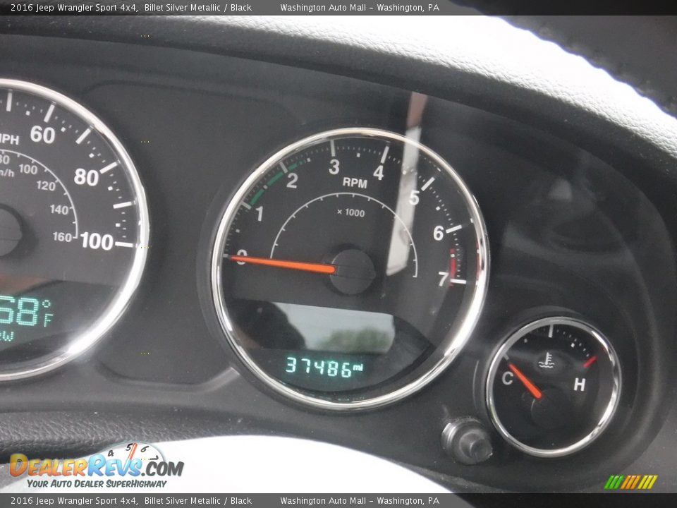 2016 Jeep Wrangler Sport 4x4 Billet Silver Metallic / Black Photo #27