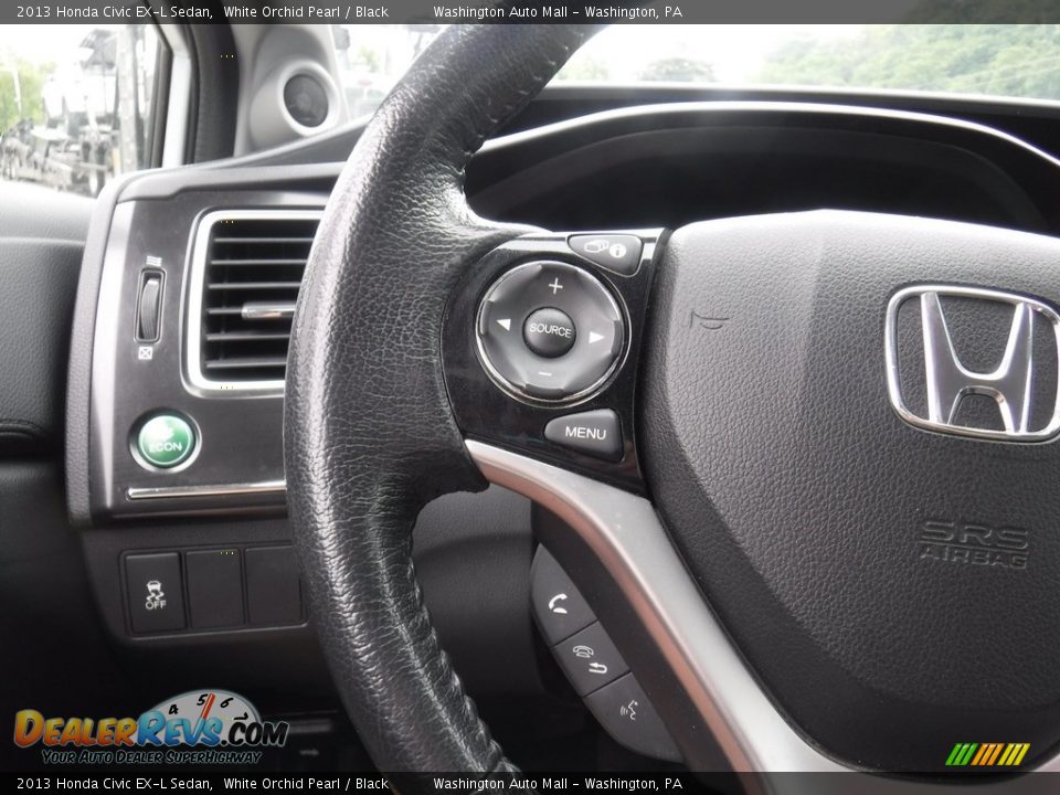 2013 Honda Civic EX-L Sedan White Orchid Pearl / Black Photo #6