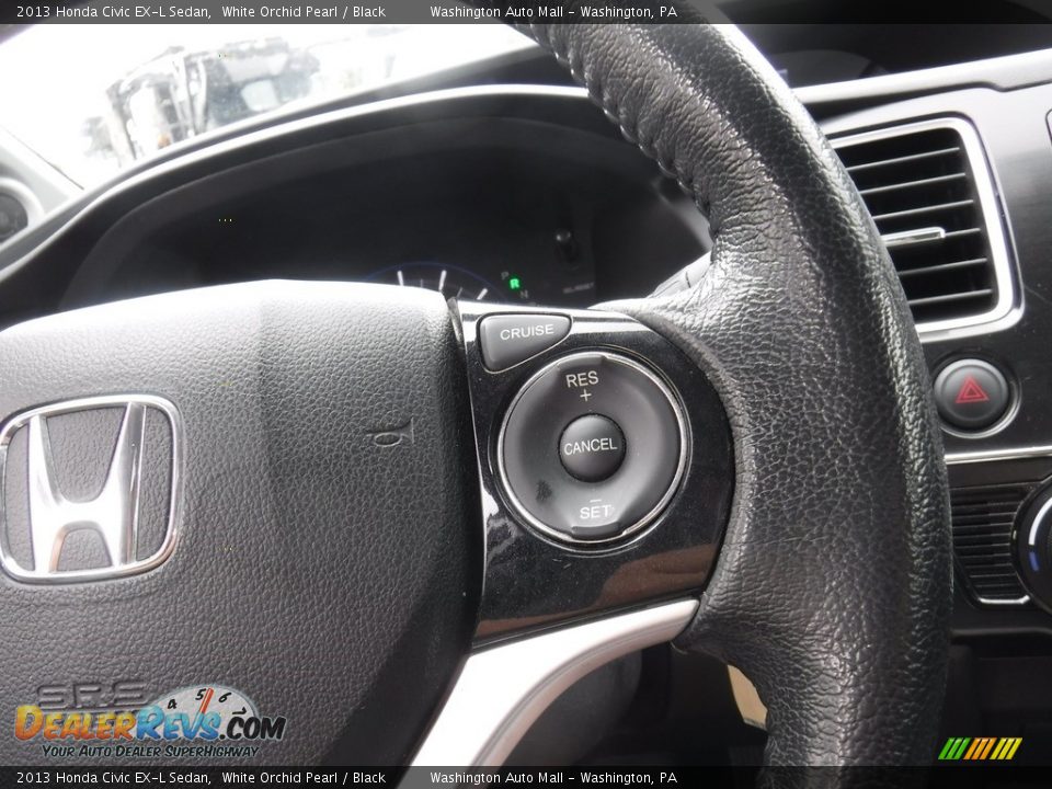 2013 Honda Civic EX-L Sedan White Orchid Pearl / Black Photo #7