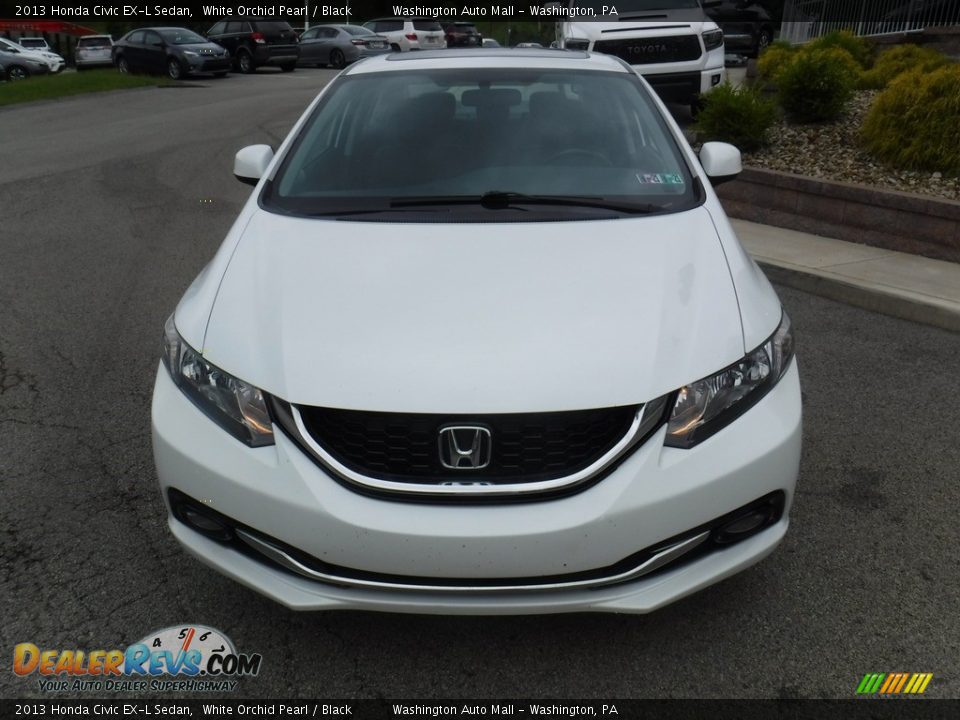 2013 Honda Civic EX-L Sedan White Orchid Pearl / Black Photo #10