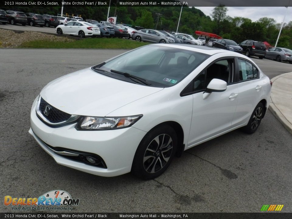 2013 Honda Civic EX-L Sedan White Orchid Pearl / Black Photo #11