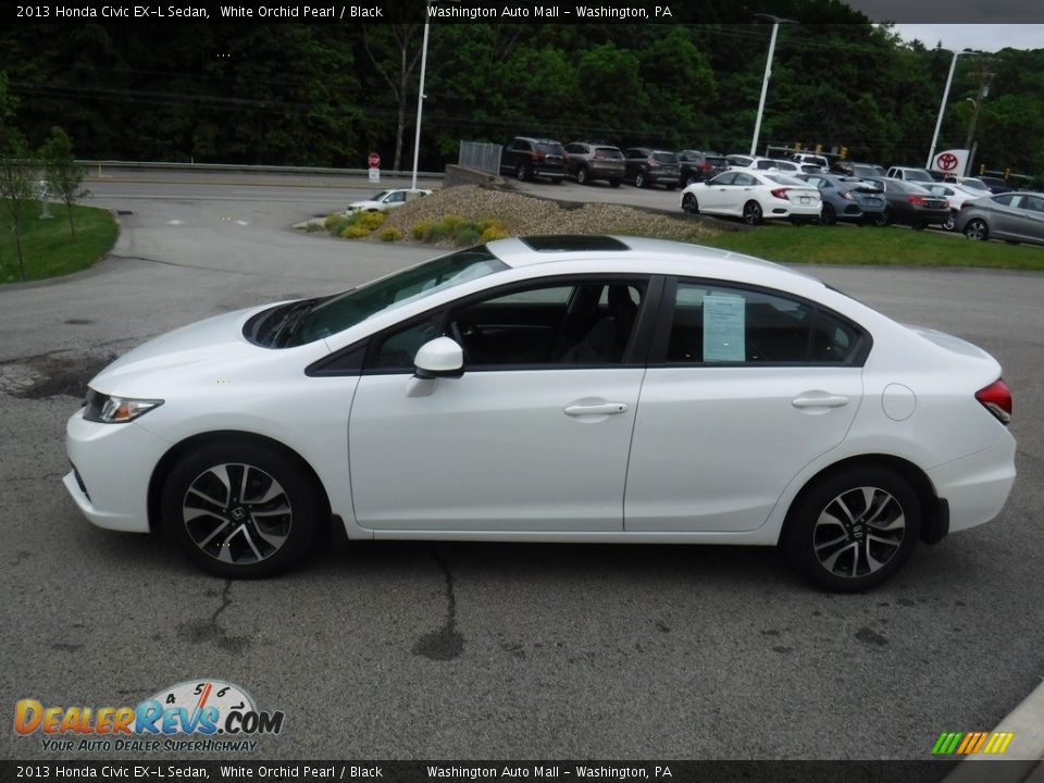 2013 Honda Civic EX-L Sedan White Orchid Pearl / Black Photo #12