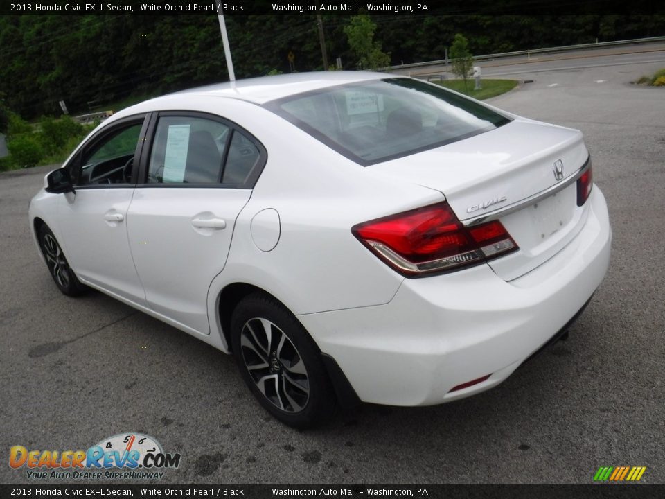 2013 Honda Civic EX-L Sedan White Orchid Pearl / Black Photo #13