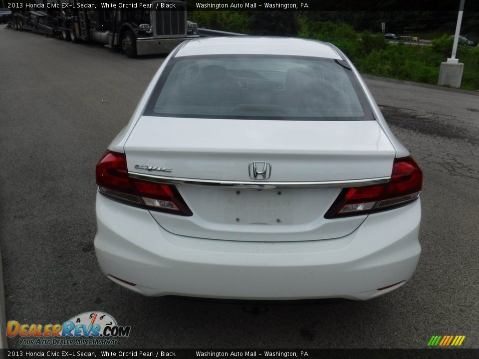 2013 Honda Civic EX-L Sedan White Orchid Pearl / Black Photo #14