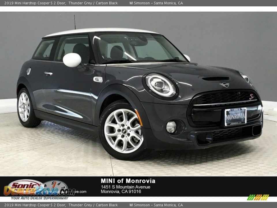 2019 Mini Hardtop Cooper S 2 Door Thunder Grey / Carbon Black Photo #1