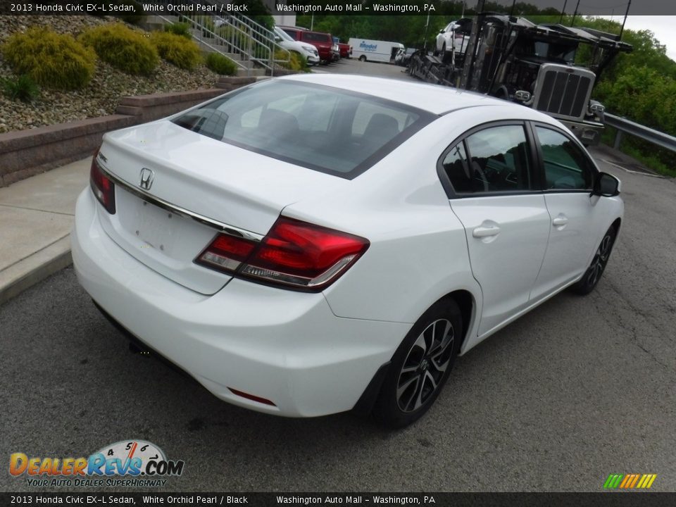 2013 Honda Civic EX-L Sedan White Orchid Pearl / Black Photo #15