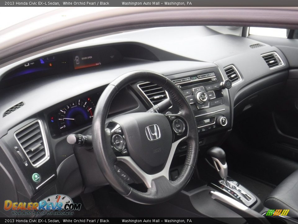 2013 Honda Civic EX-L Sedan White Orchid Pearl / Black Photo #18