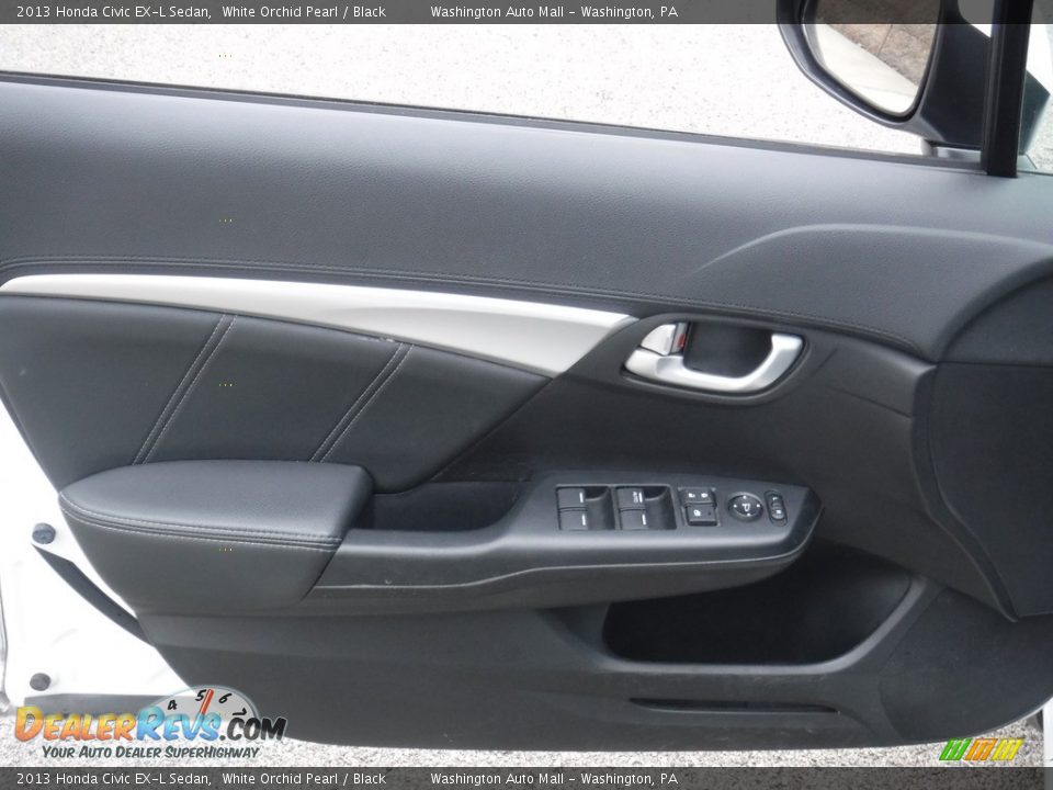 2013 Honda Civic EX-L Sedan White Orchid Pearl / Black Photo #19