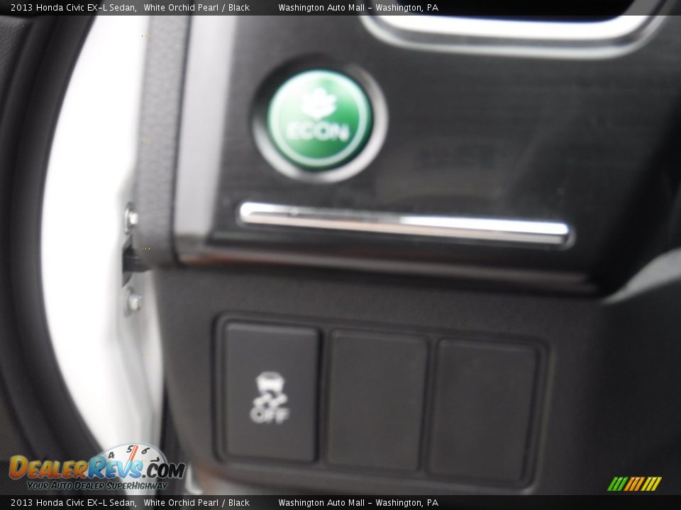 2013 Honda Civic EX-L Sedan White Orchid Pearl / Black Photo #21