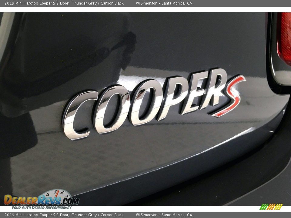 2019 Mini Hardtop Cooper S 2 Door Thunder Grey / Carbon Black Photo #7