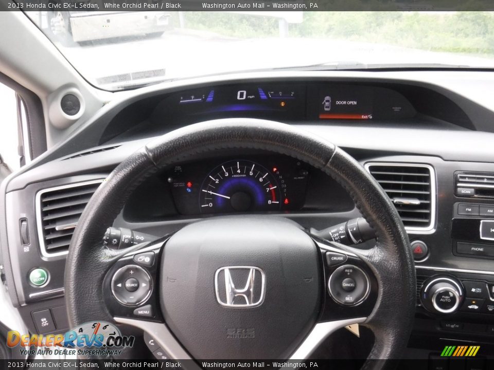 2013 Honda Civic EX-L Sedan White Orchid Pearl / Black Photo #24